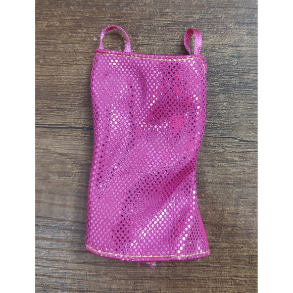Mattel Other - Fashion Barbie Pink Sparkly Tank Top Hook And Loop Closure Spaghetti Strap Z30